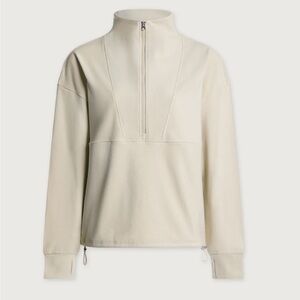 Varley Timberley Half Zip Sweatshirt Cream Color Size Small